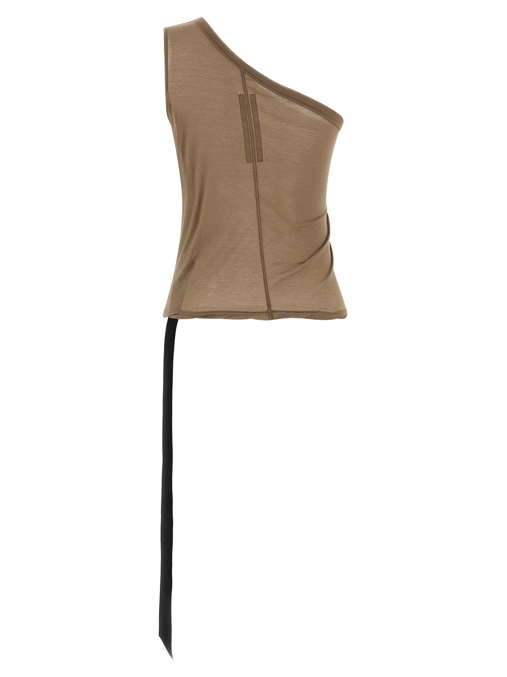 DRKSHDW Beige Cotton Sleeveles T-Shirt
