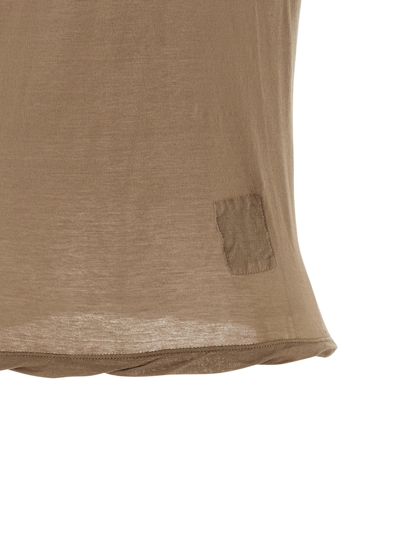 DRKSHDW Beige Cotton Sleeveles T-Shirt