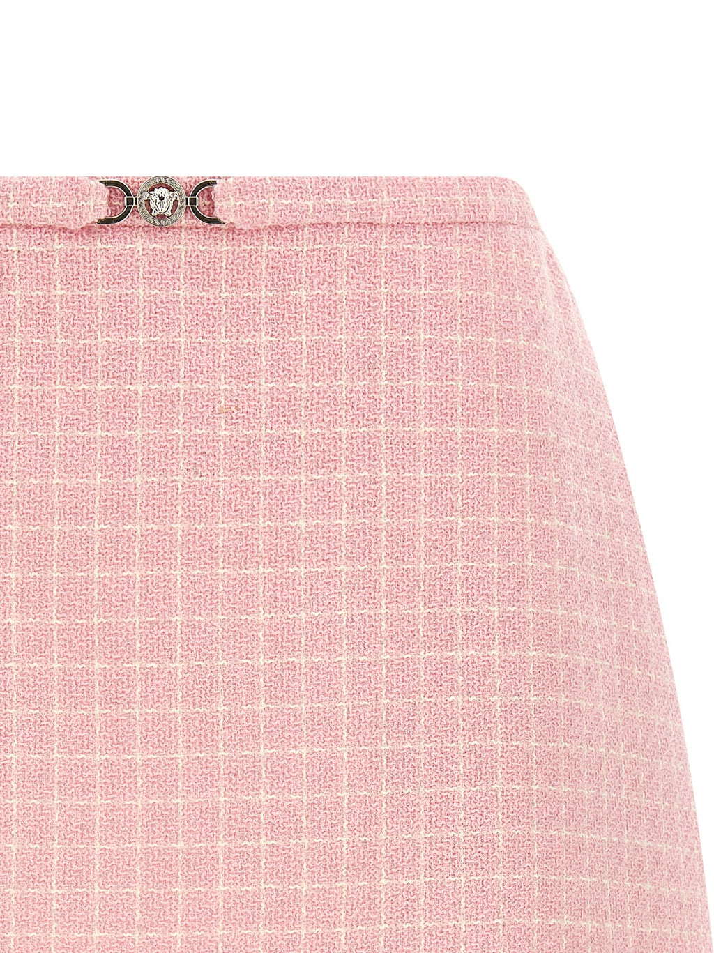 Versace Multicolor Virgin Wool Long Skirt