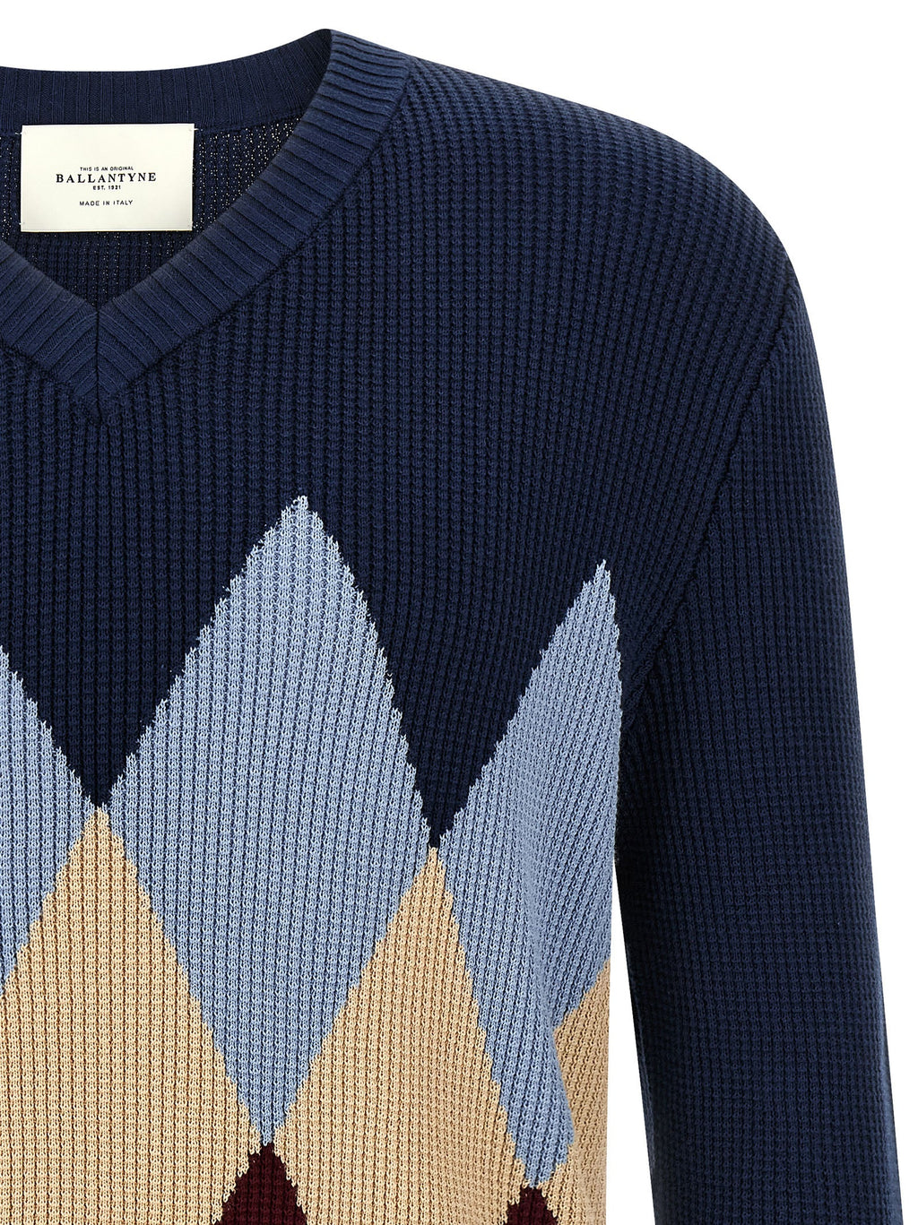 Ballantyne Blue Cotton Cardigan