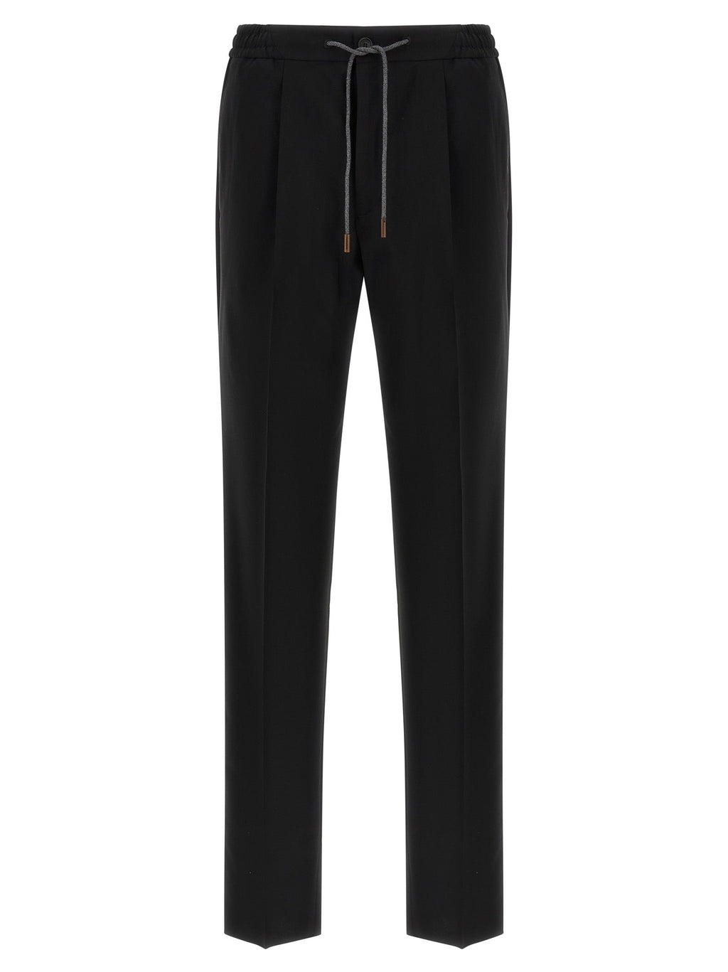 Incotex Black Virgin Wool Casual Pants