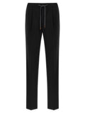 Incotex Black Virgin Wool Casual Pants