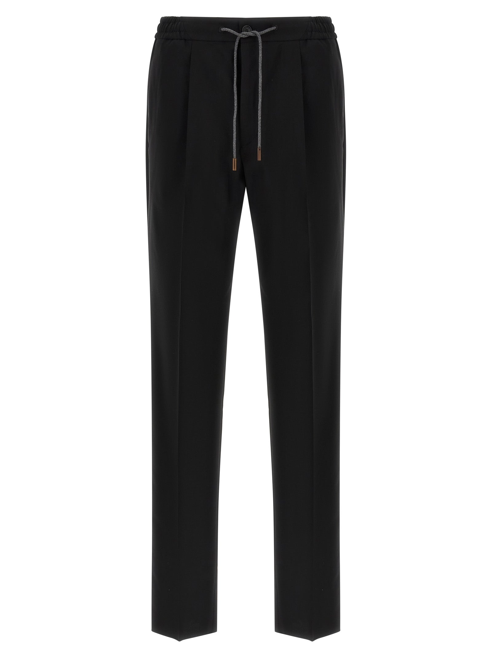 Incotex Black Virgin Wool Casual Pants