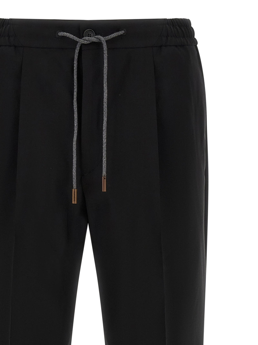 Incotex Black Virgin Wool Casual Pants