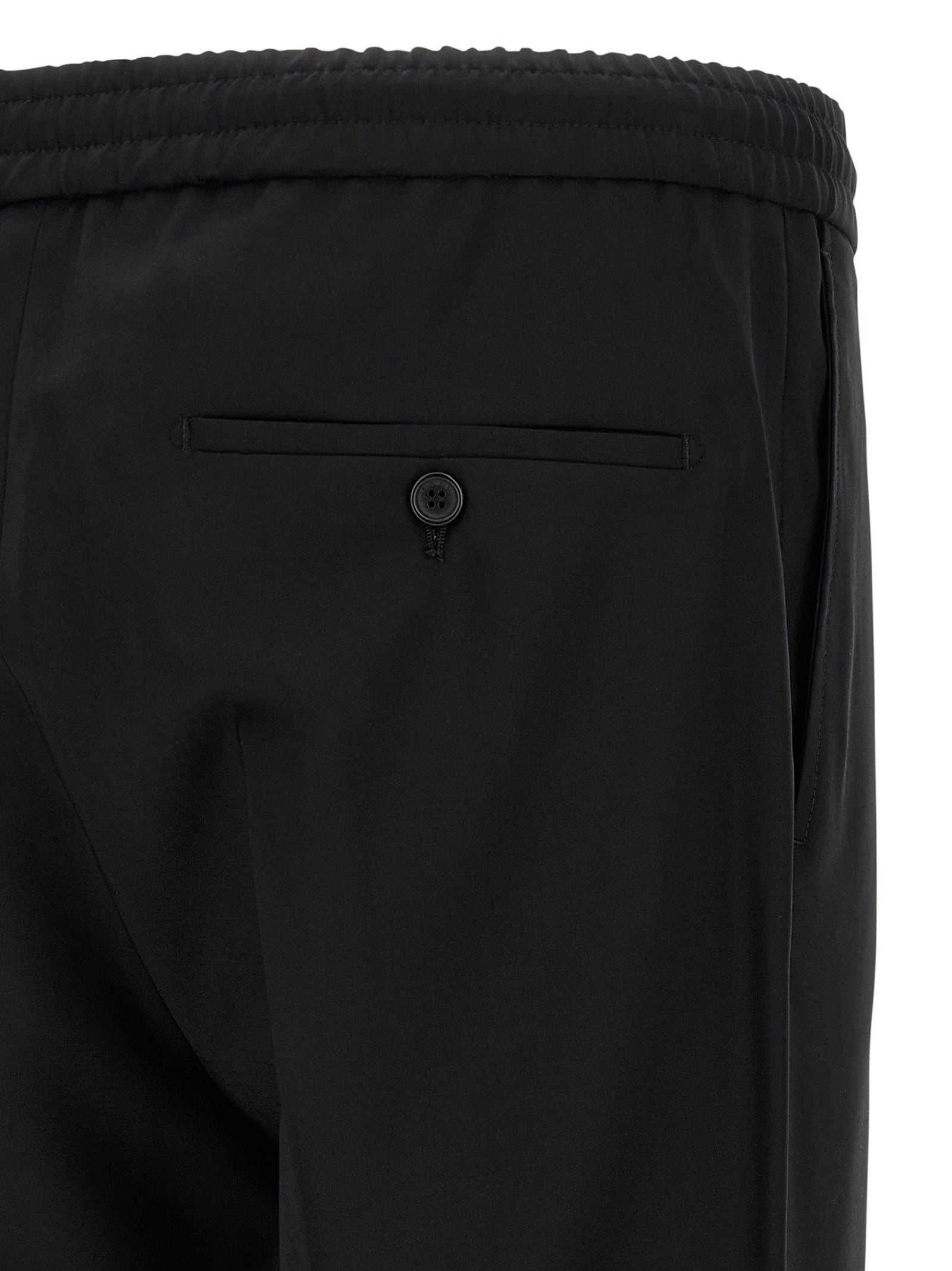 Incotex Black Virgin Wool Casual Pants