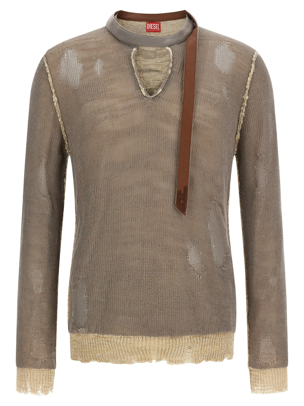 Diesel Gray Cotton Cardigan