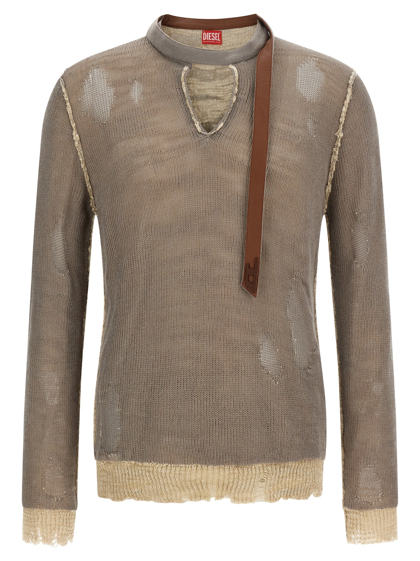 Diesel Gray Cotton Cardigan
