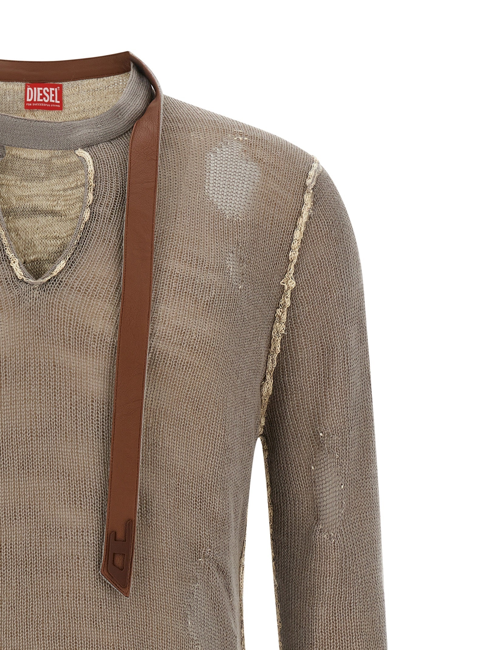 Diesel Gray Cotton Cardigan