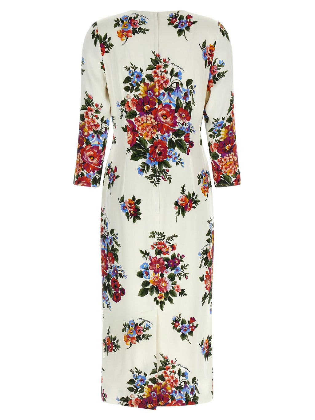 Dolce & Gabbana White Viscose Midi Dress