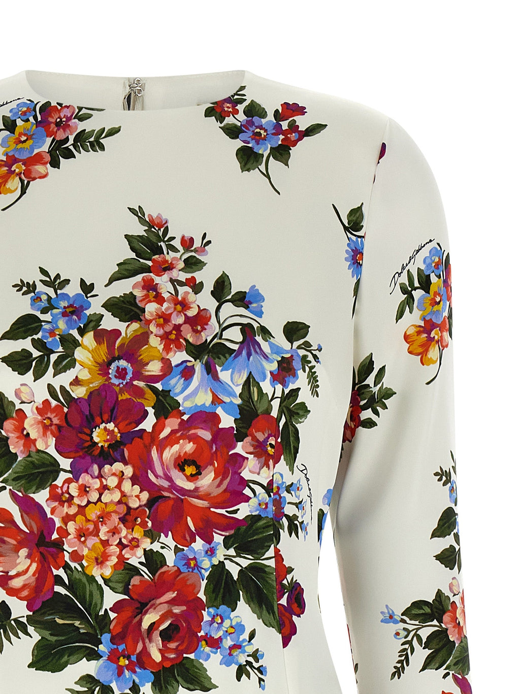 Dolce & Gabbana White Viscose Midi Dress