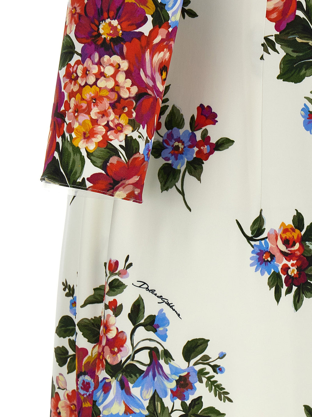 Dolce & Gabbana White Viscose Midi Dress