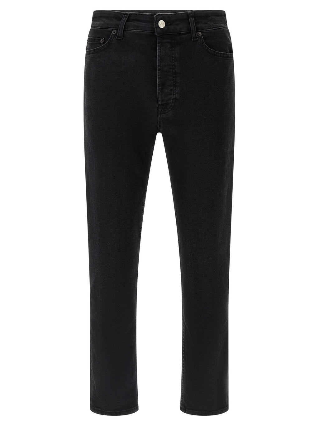 Department 5 Black Cotton Cropped Jeans
