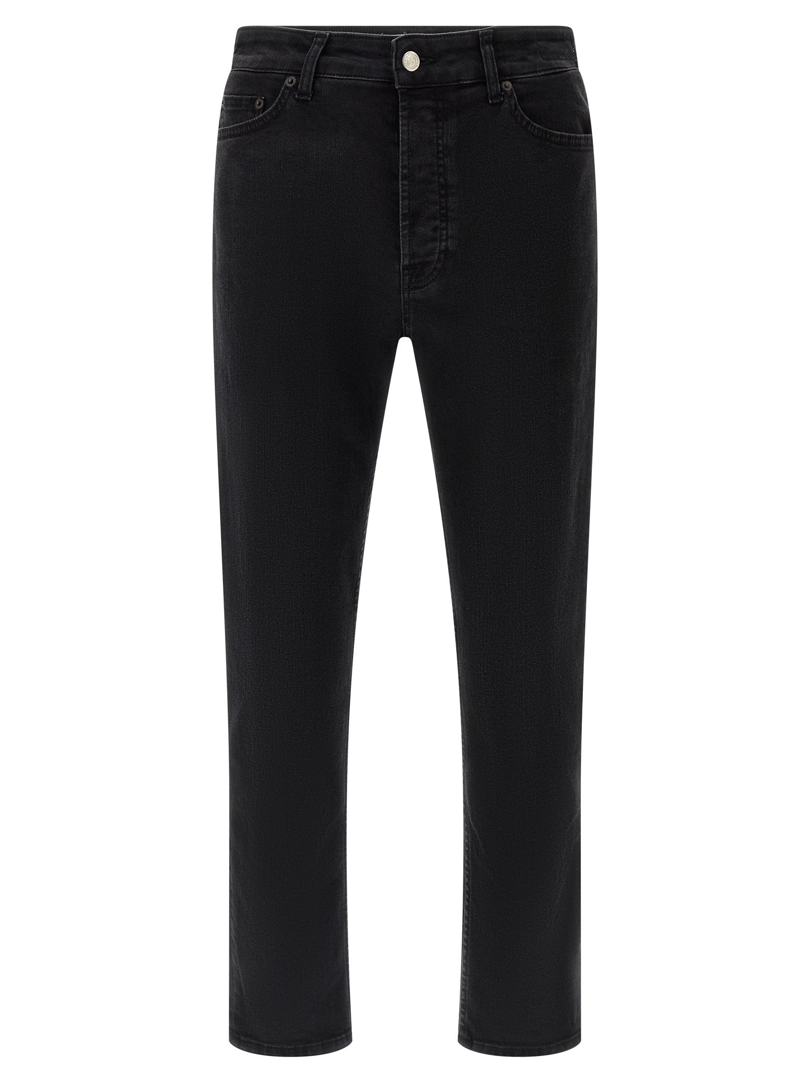 Department 5 Black Cotton Cropped Jeans