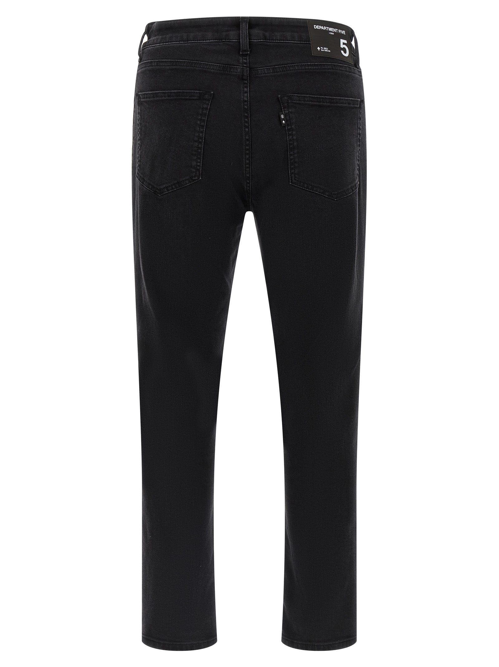 Department 5 Black Cotton Cropped Jeans