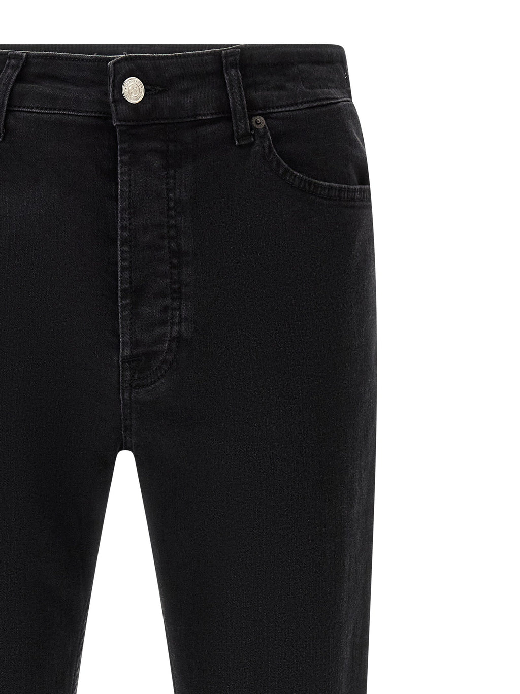 Department 5 Black Cotton Cropped Jeans