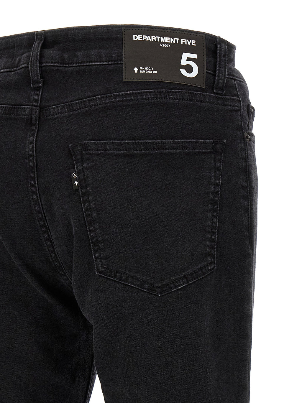 Department 5 Black Cotton Cropped Jeans