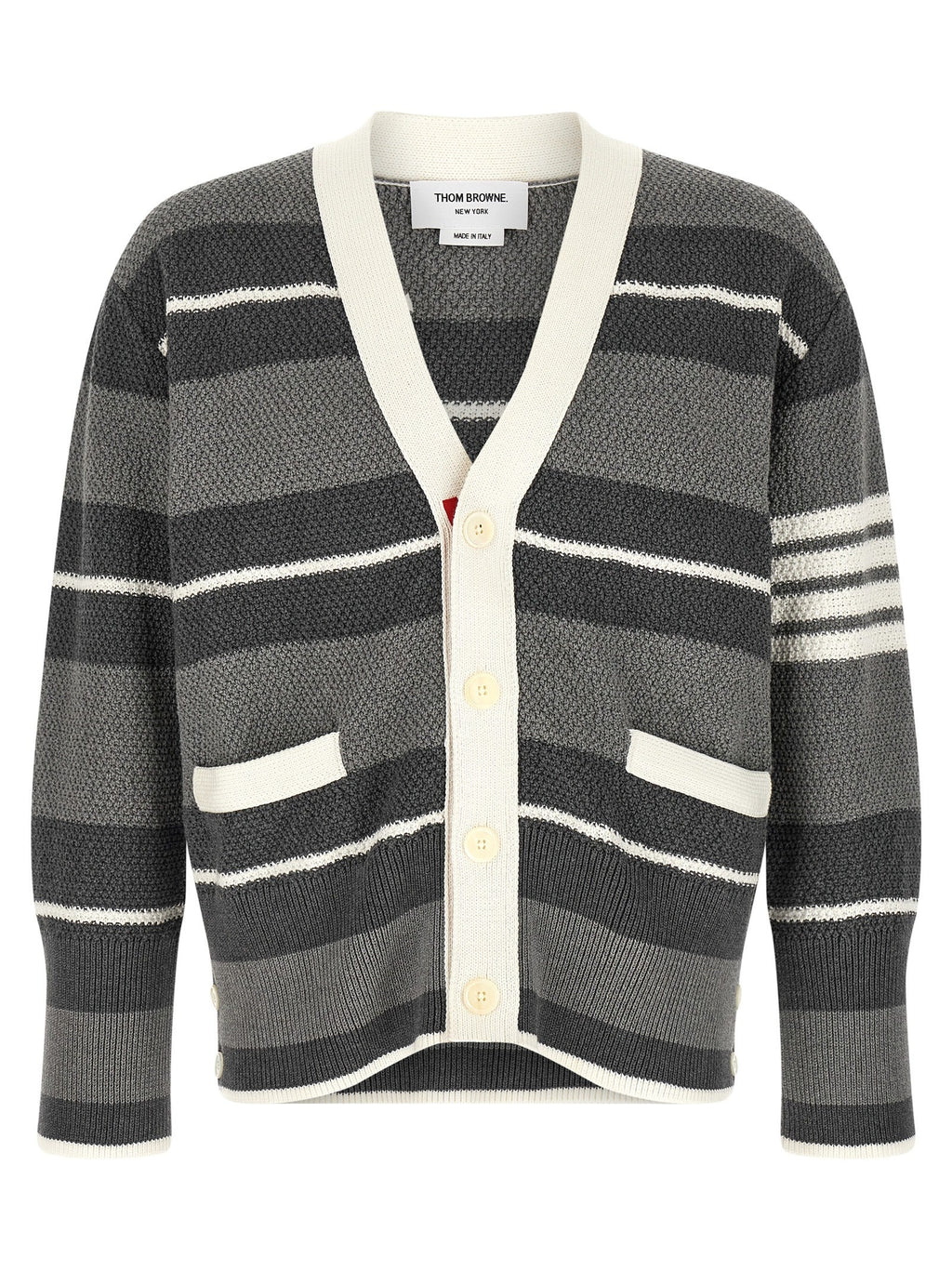 Thom Browne Gray Cotton Cardigan