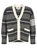 Thom Browne Gray Cotton Cardigan