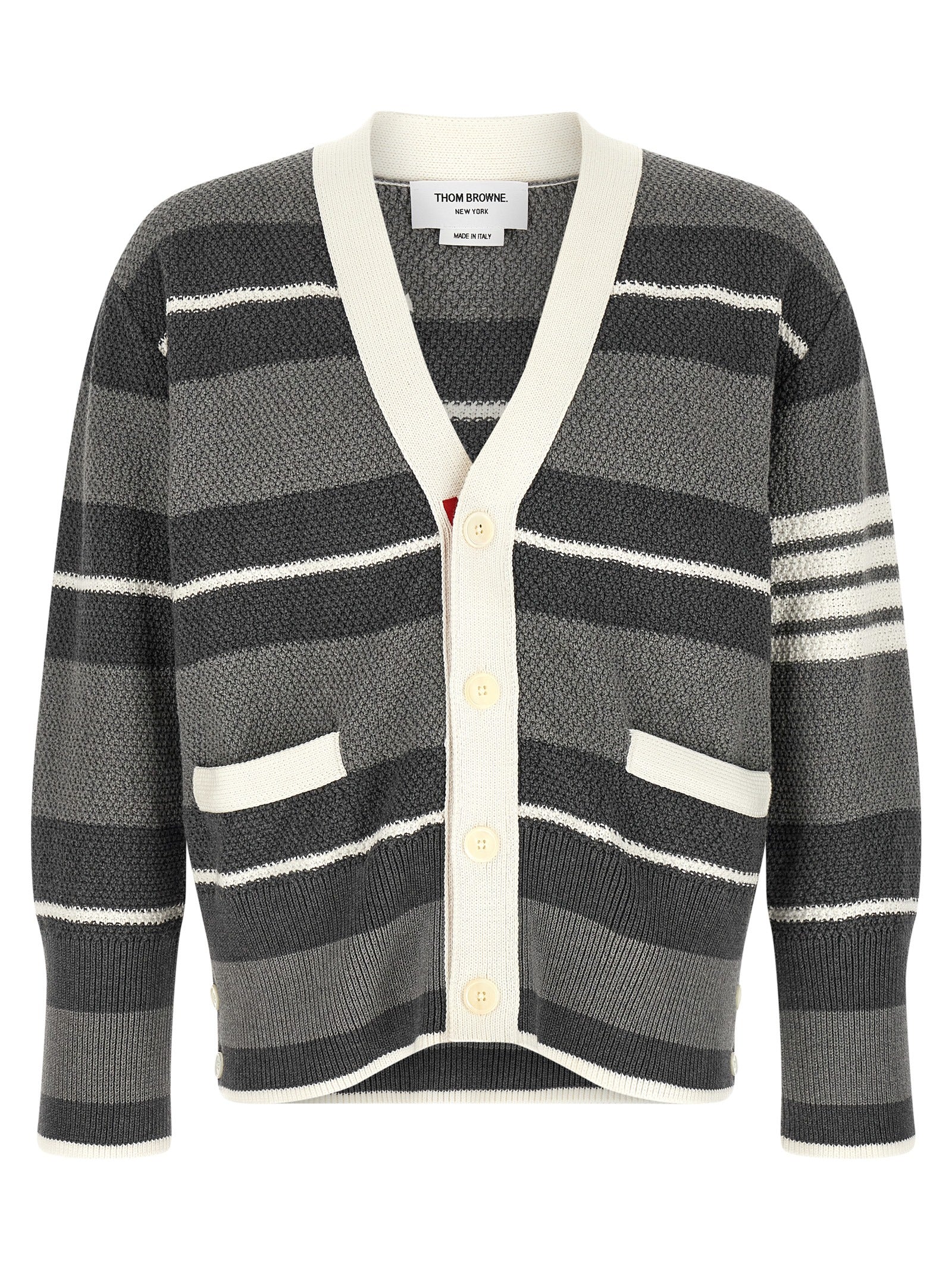 Thom Browne Gray Cotton Cardigan