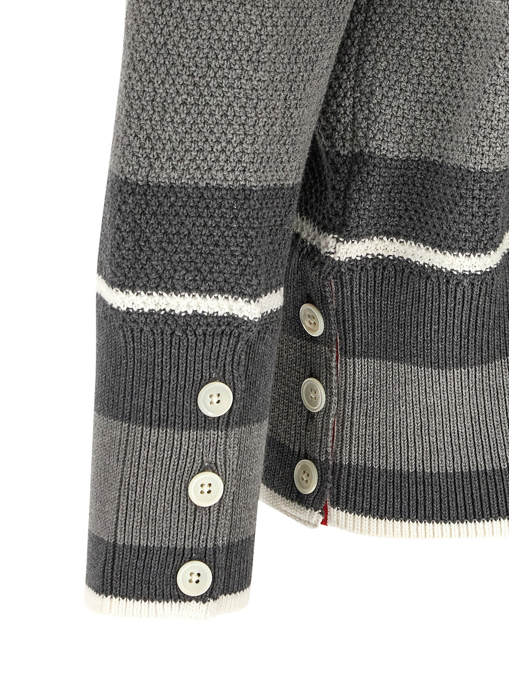 Thom Browne Gray Cotton Cardigan