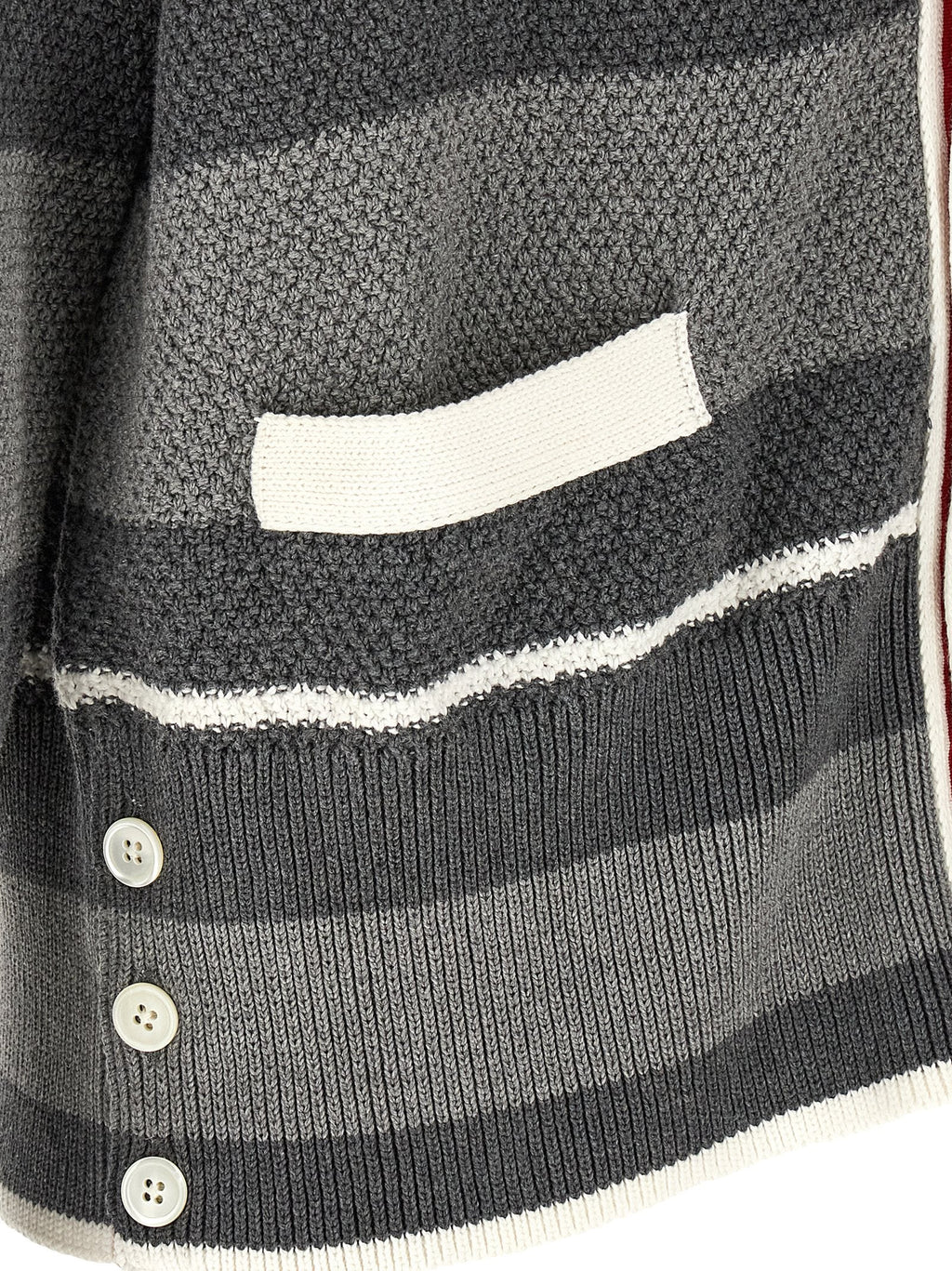 Thom Browne Gray Cotton Cardigan