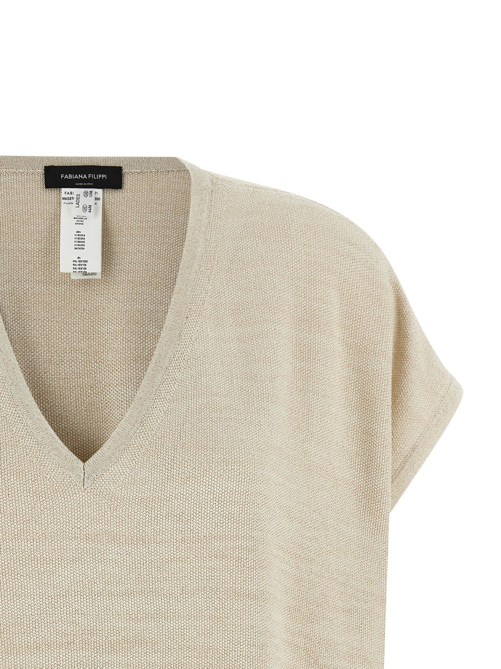 Fabiana Filippi Gold Cotton Cardigan