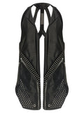 Rick Owens Black Bull Skin Sleeveless Jacket