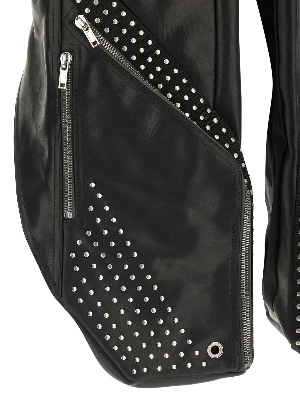 Rick Owens Black Bull Skin Sleeveless Jacket