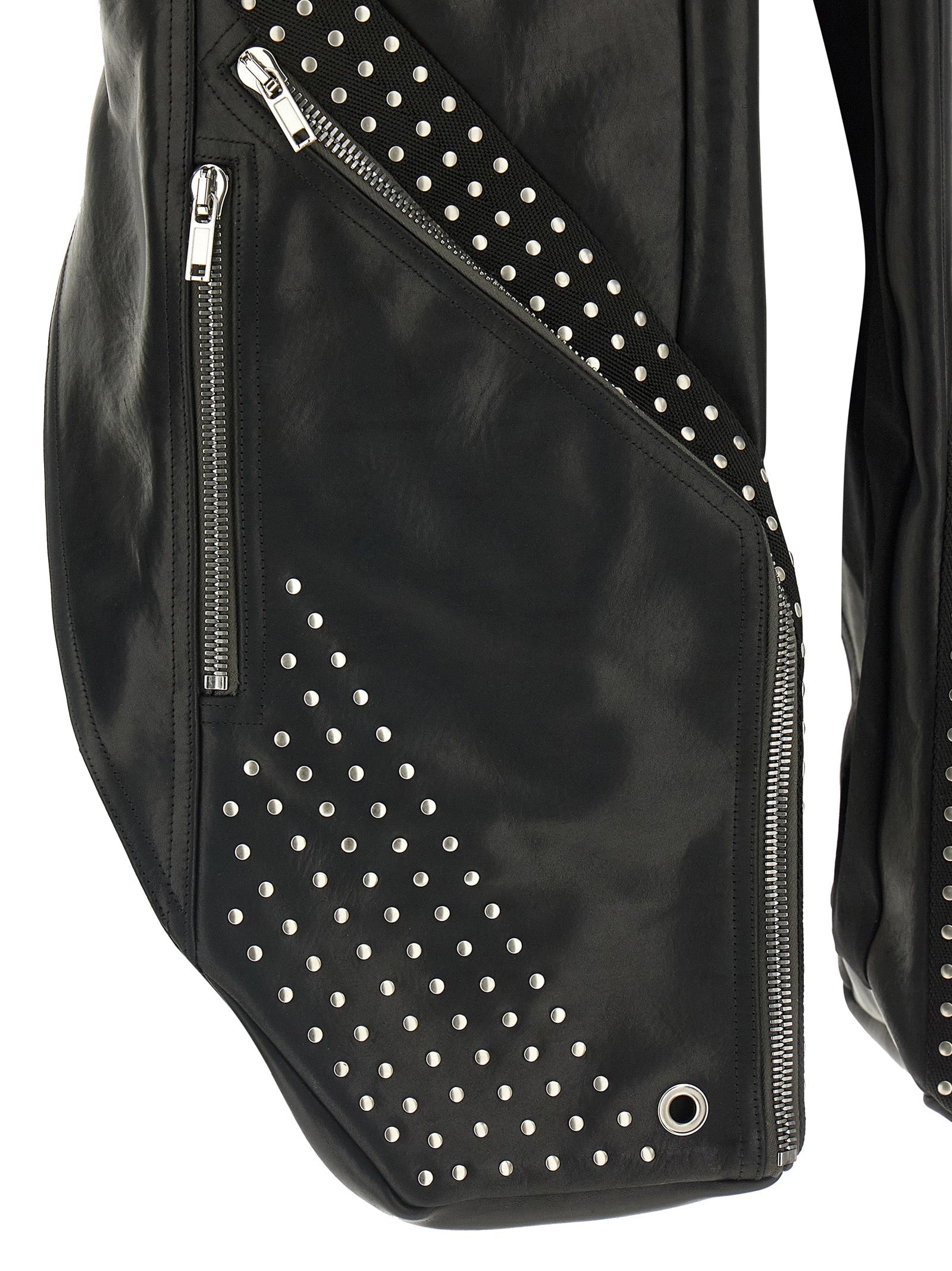 Rick Owens Black Bull Skin Sleeveless Jacket