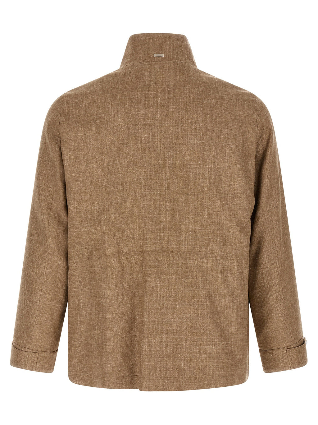Herno Beige Wool Full-Length Jacket