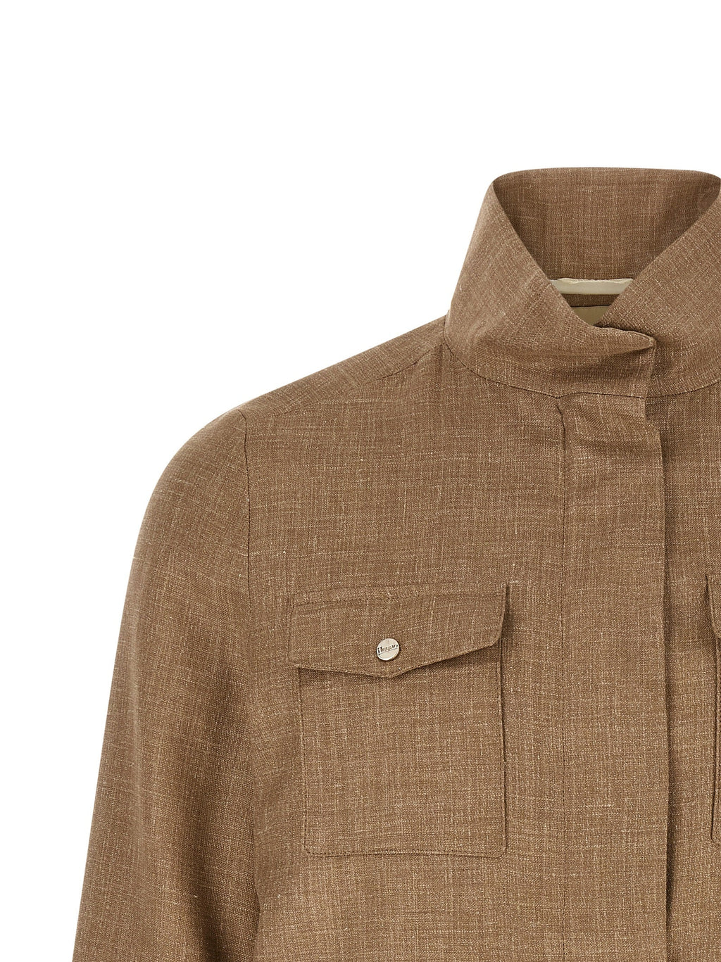 Herno Beige Wool Full-Length Jacket