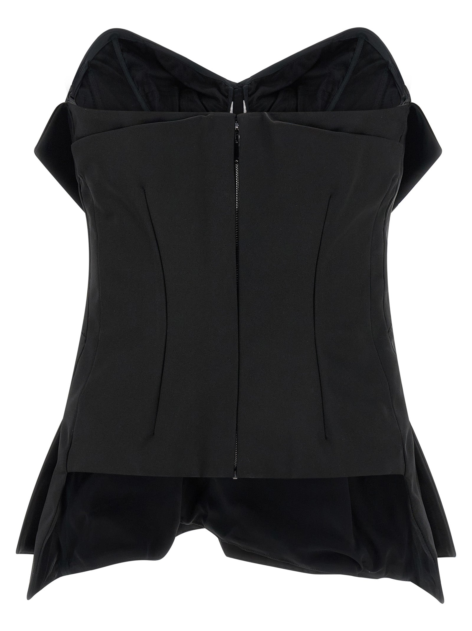 Alexander McQueen Black Polyester Tank Tops