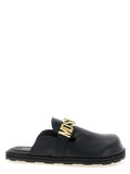 Moschino Black Calfskin Clogs