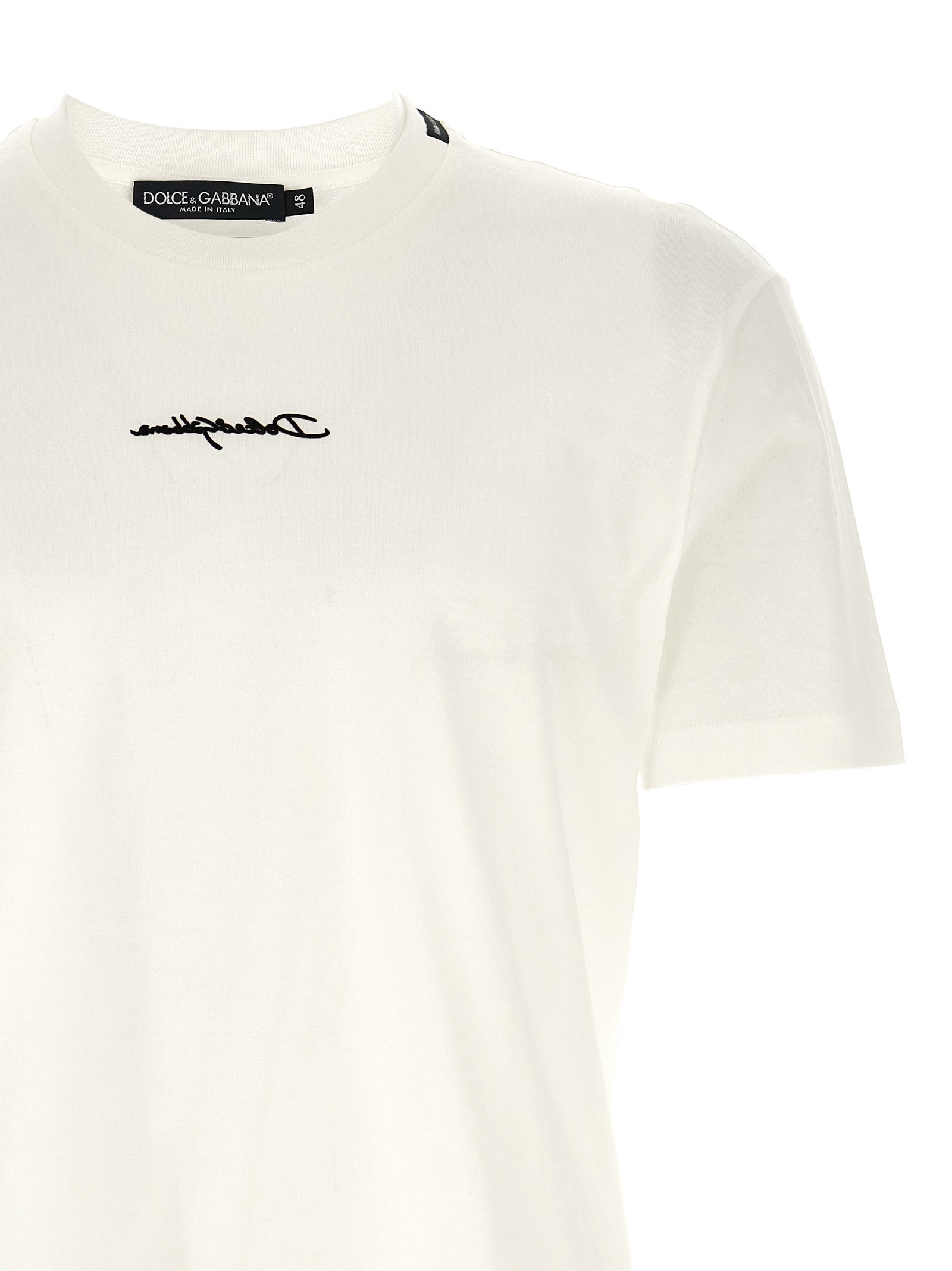 Dolce & Gabbana White Cotton T-Shirt