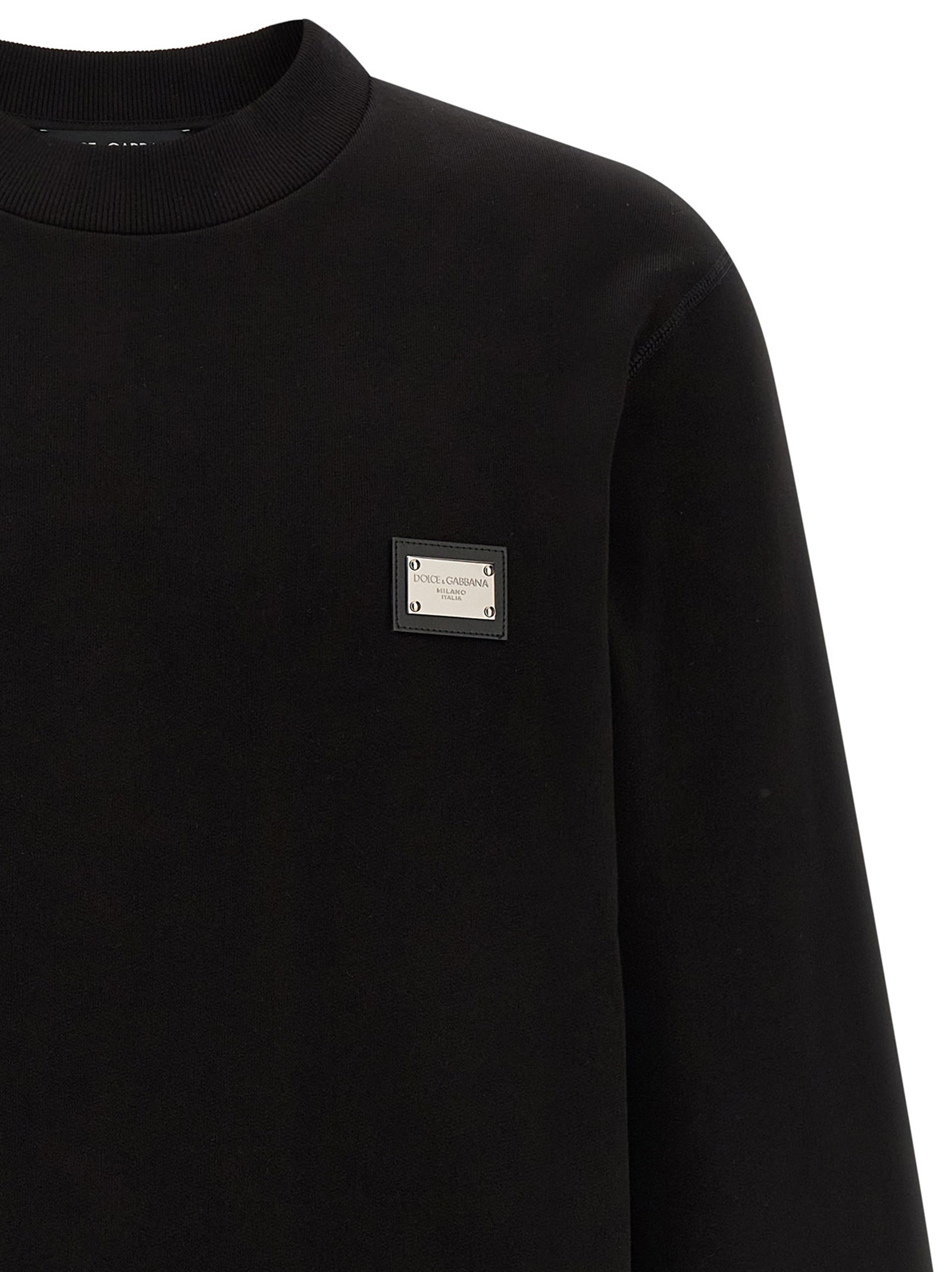 Dolce & Gabbana Black Cotton Sweatshirt