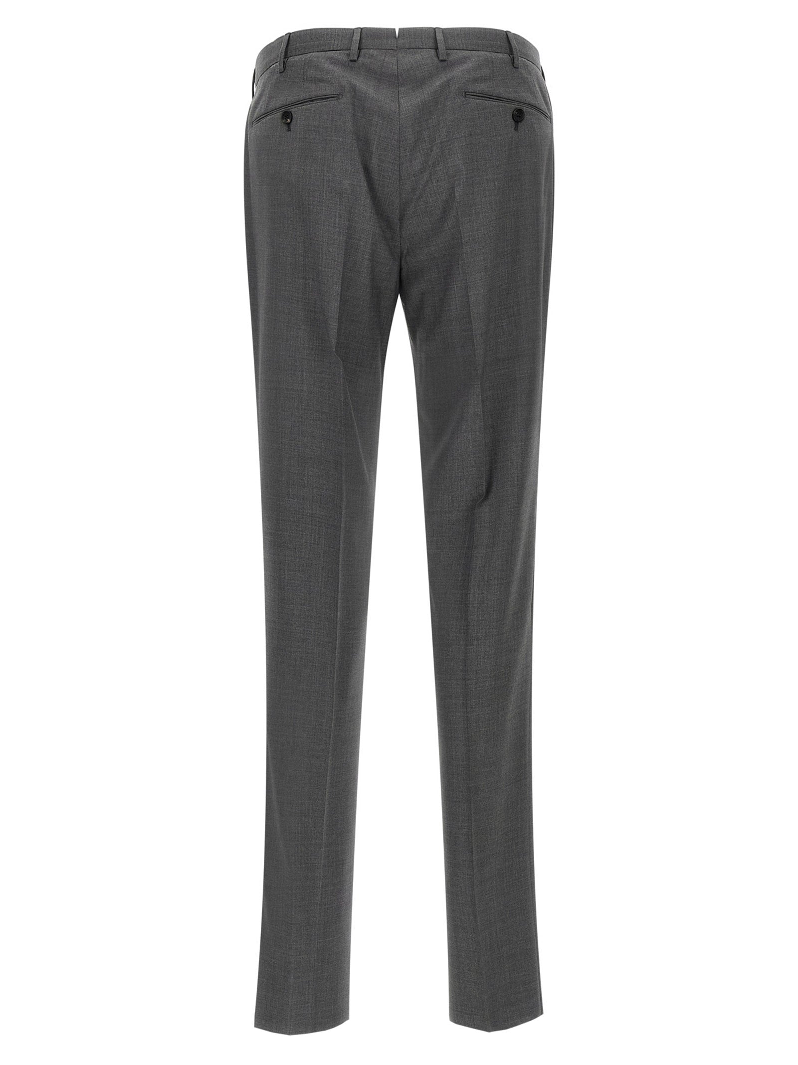 Incotex Gray Virgin Wool Dress Pants