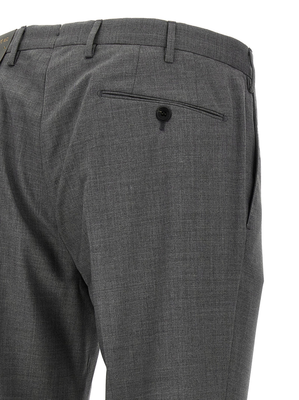 Incotex Gray Virgin Wool Dress Pants