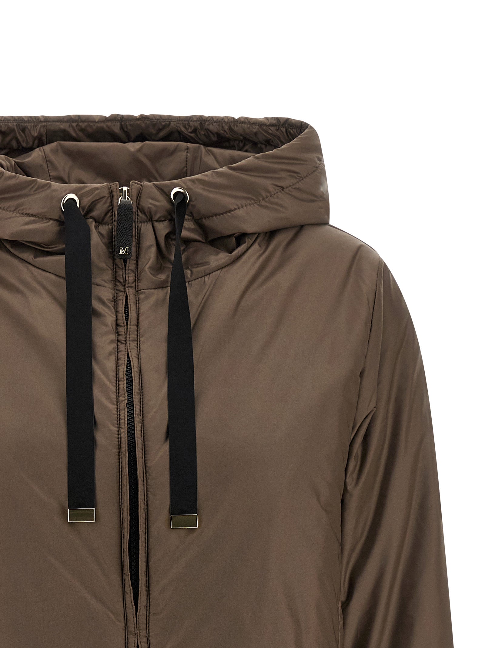 Max Mara Brown Polyester Full-Length Jacket