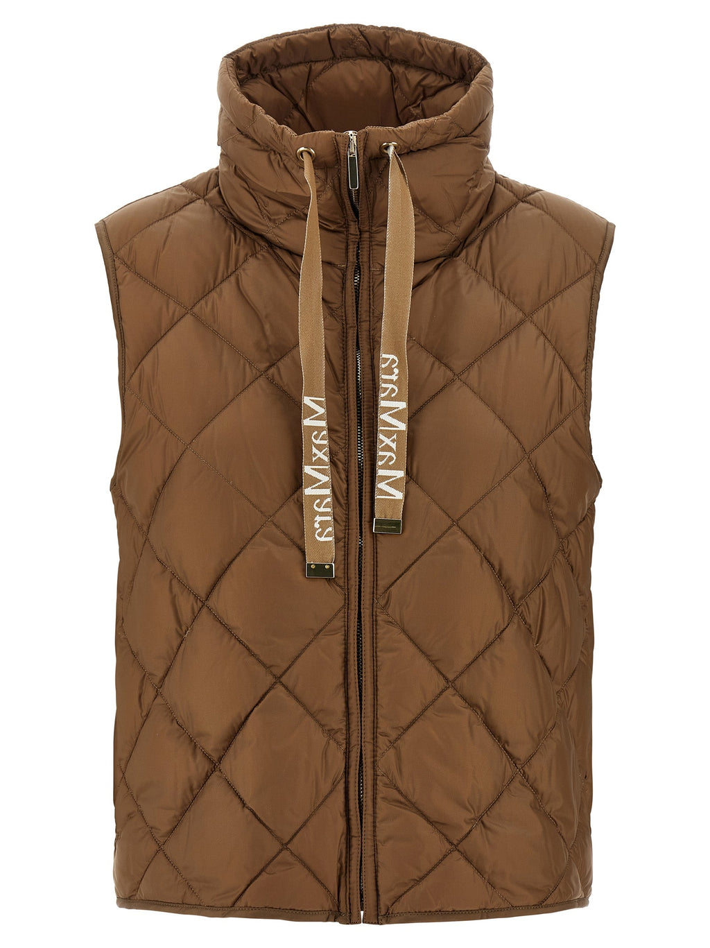 Max Mara Brown Polyamide Sleeveless Jacket