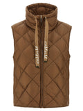 Max Mara Brown Polyamide Sleeveless Jacket