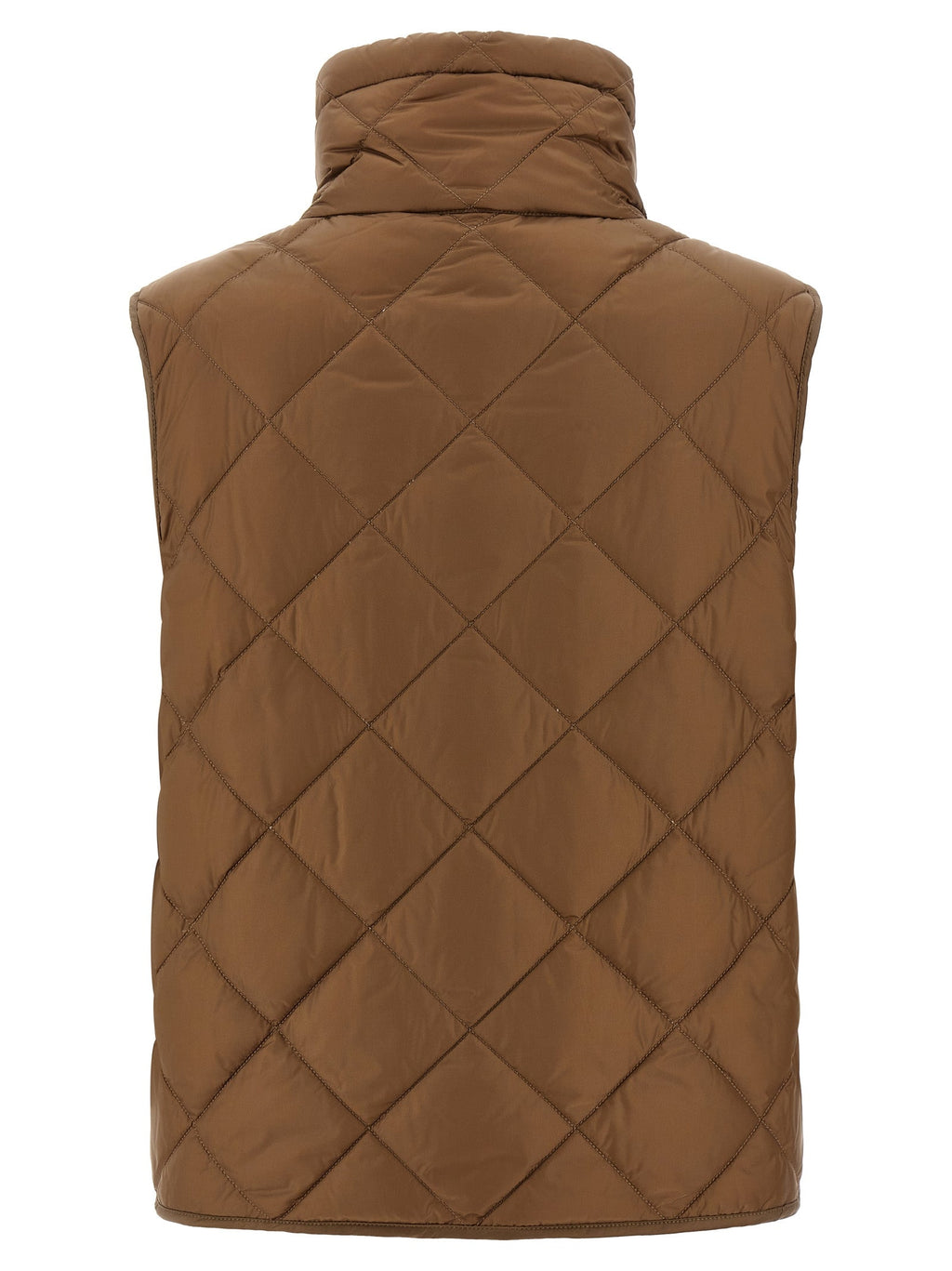 Max Mara Brown Polyamide Sleeveless Jacket