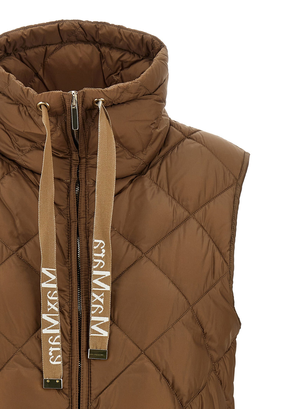 Max Mara Brown Polyamide Sleeveless Jacket