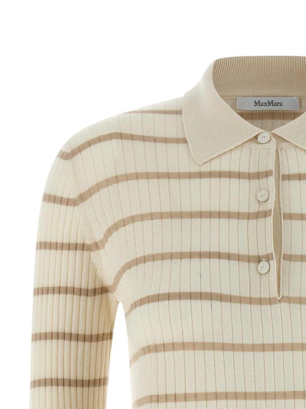 Max Mara Beige Cashmere Polo Shirt