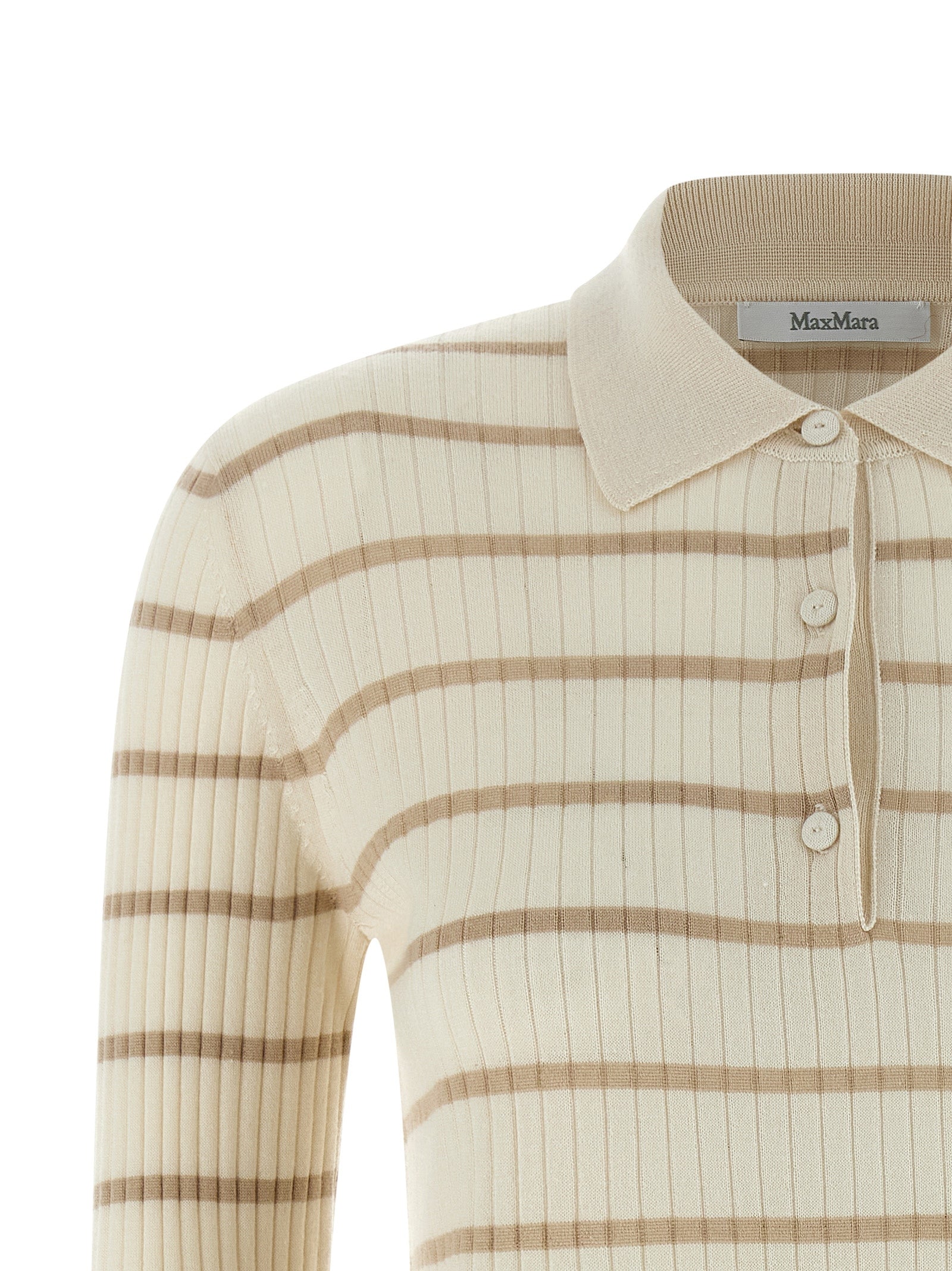 Max Mara Beige Cashmere Polo Shirt