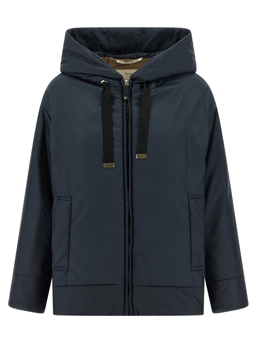 Max Mara Blue Polyester Shell Jacket