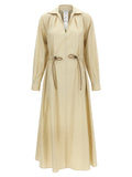 Max Mara Beige Cotton Long Dress