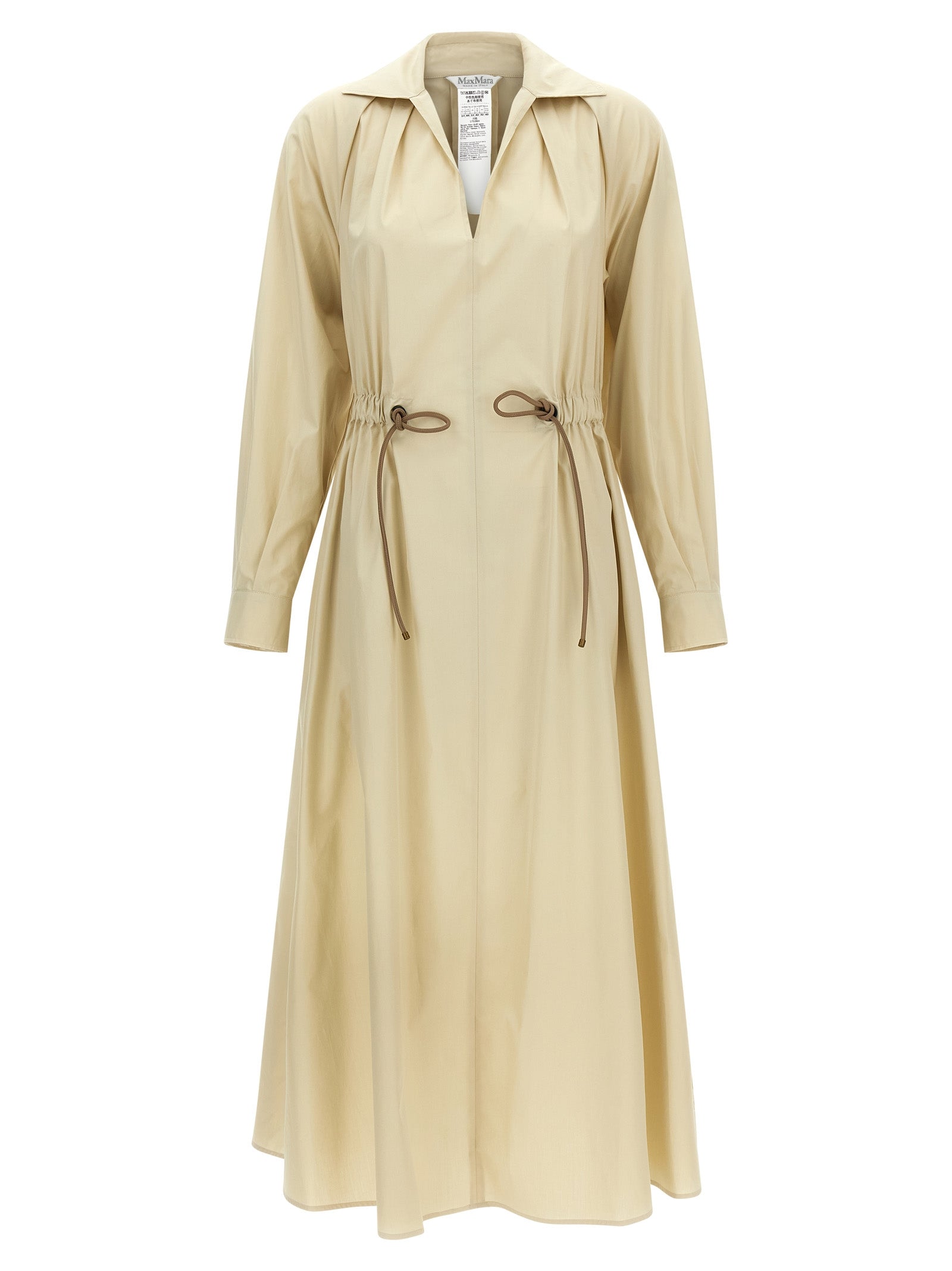 Max Mara Beige Cotton Long Dress