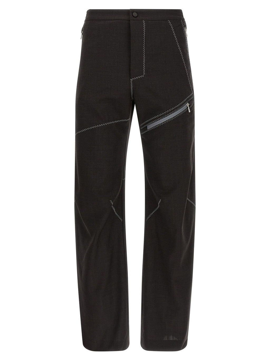 Kiko Kostadinov Brown Virgin Wool Casual Pants