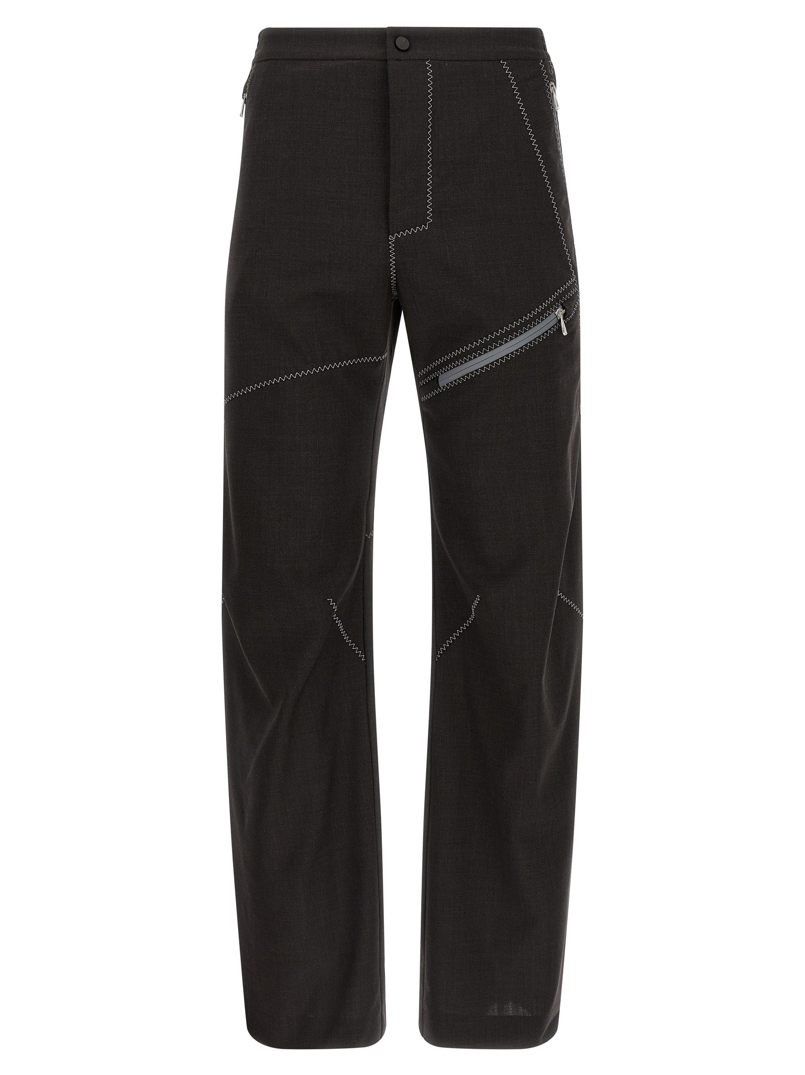 Kiko Kostadinov Brown Virgin Wool Casual Pants