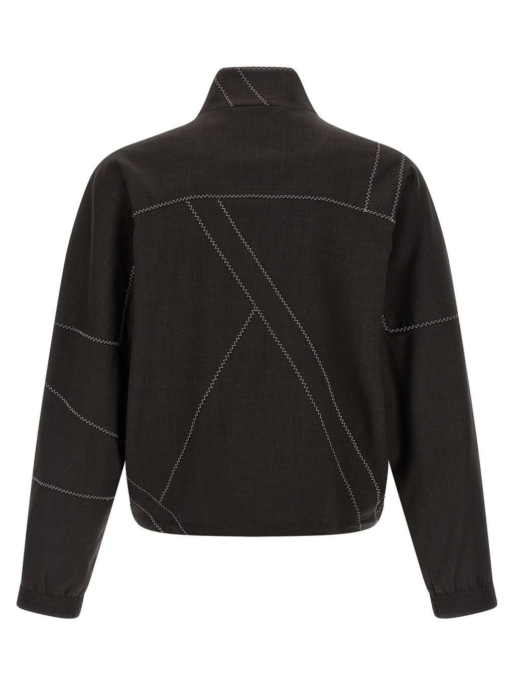 Kiko Kostadinov Brown Virgin Wool Full-Length Jacket